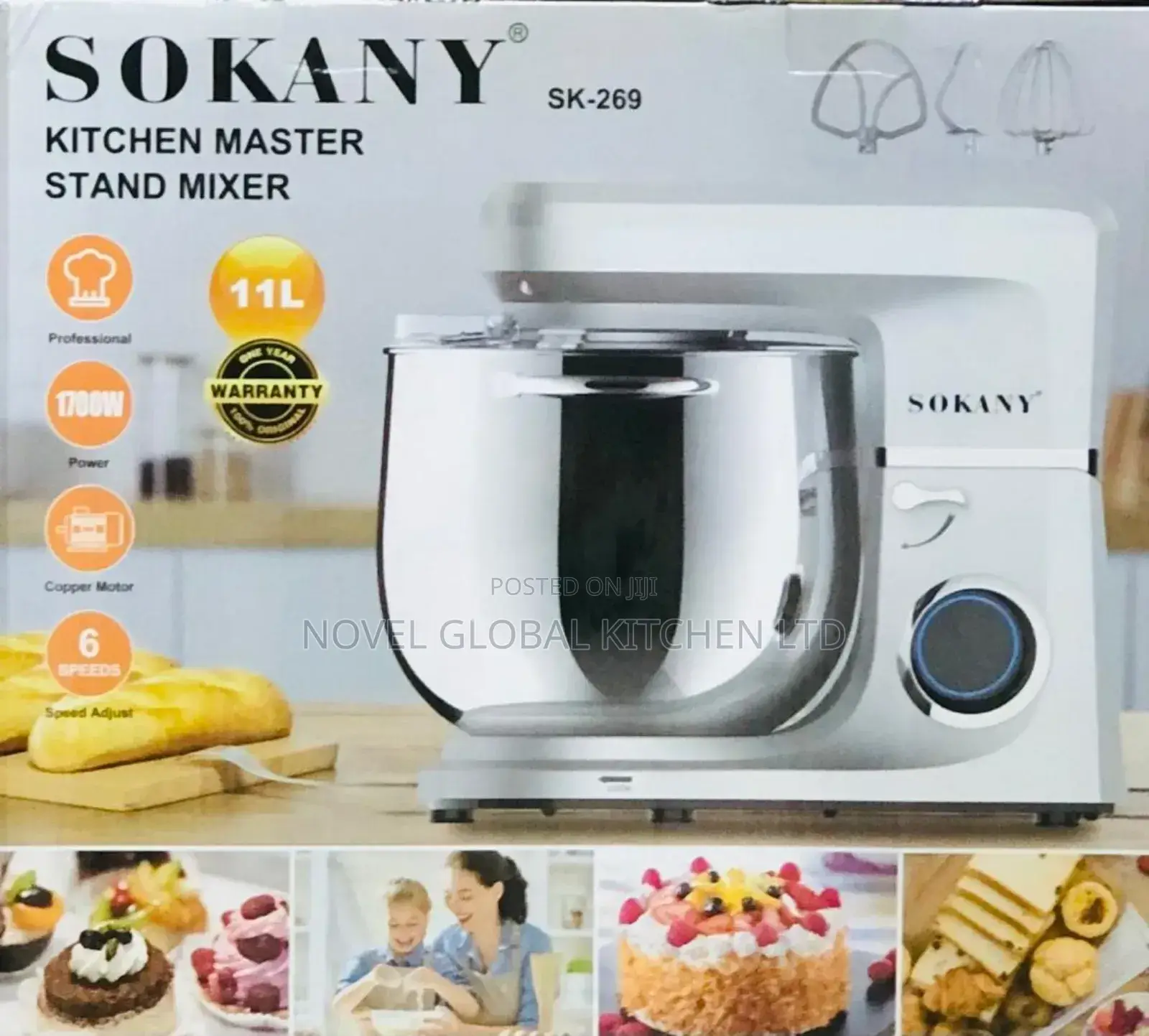 Sokany 11l Professional Stand Mixer