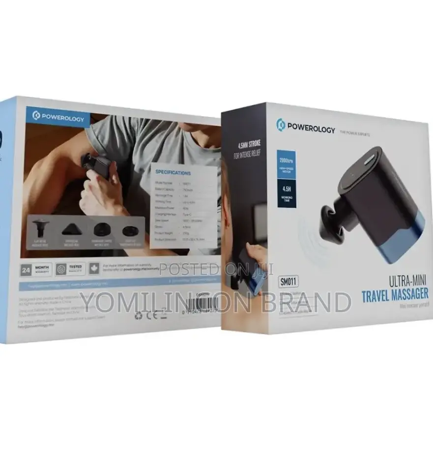 Powerology Ultra-Mini Travel Massager - Black