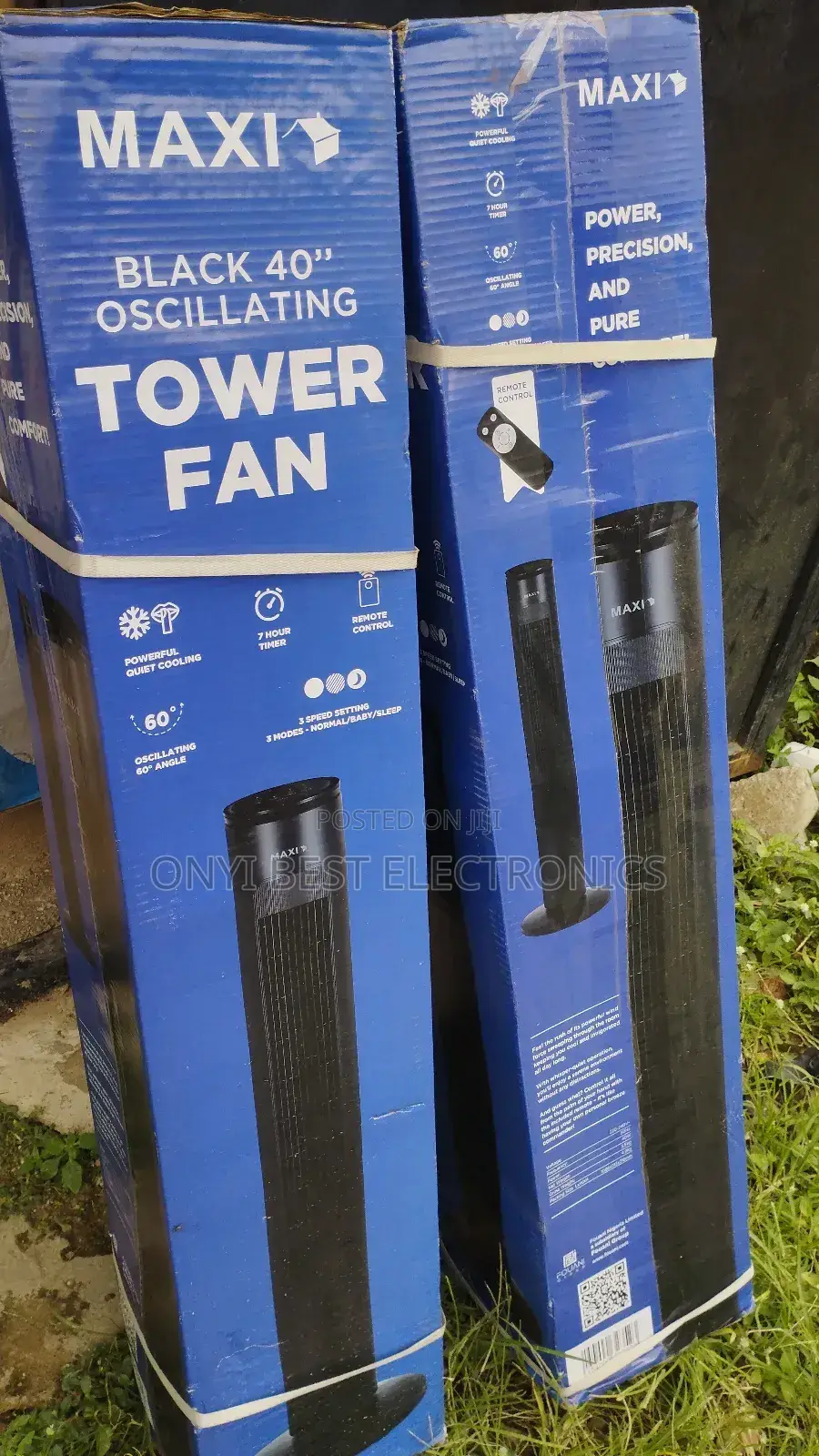Maxi New Soft Touch Control 40” Tower Fan With Steady Base