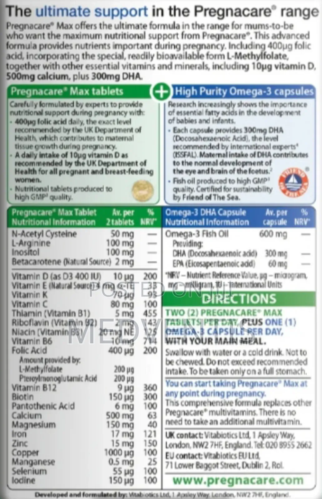 Pregnacare Max