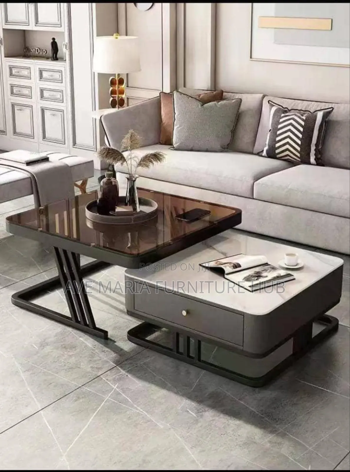 Quality Glass and Marble Center Table