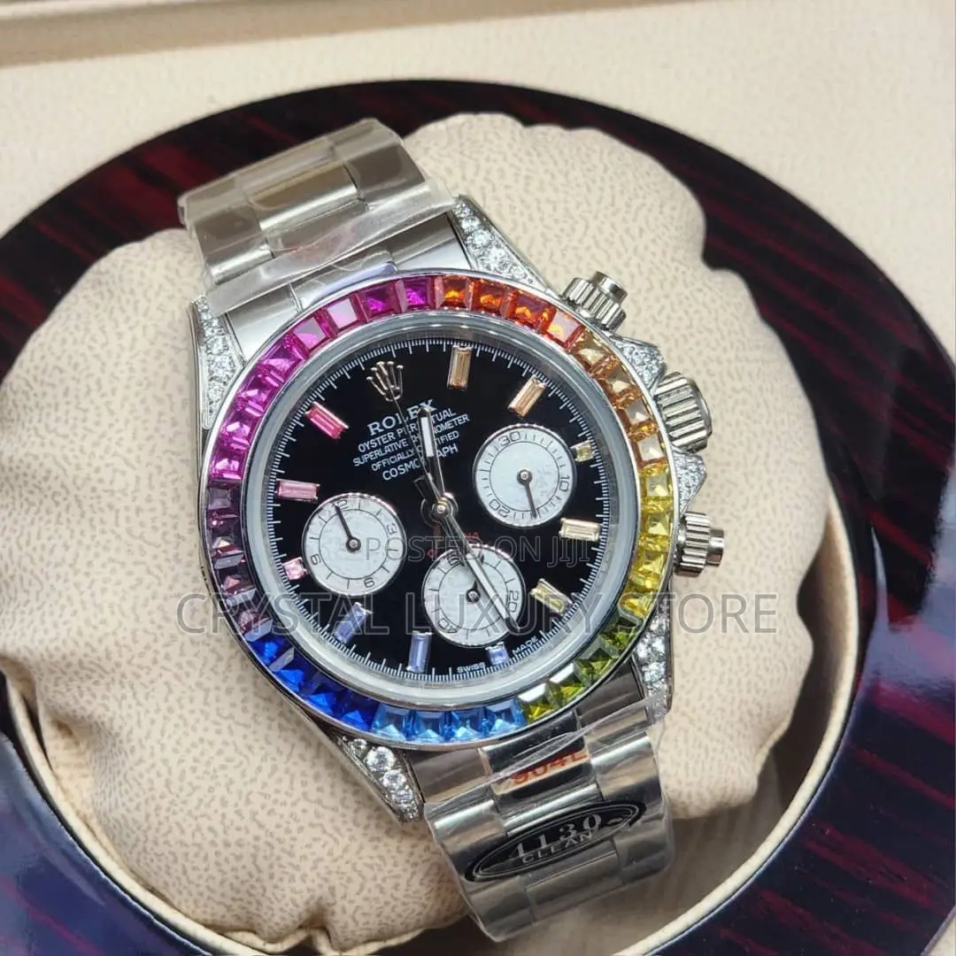 Rolex Quality Luxury Men Chain Strap Wristwatch