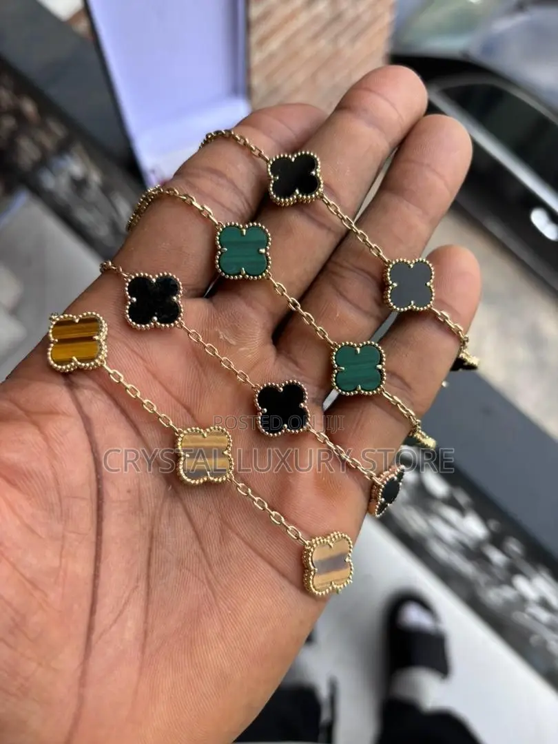 High Quality Luxury 18karat Gold Vca 5 Motif Bracelet