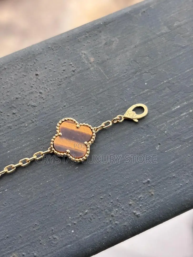 High Quality Luxury 18karat Gold Vca 5 Motif Bracelet