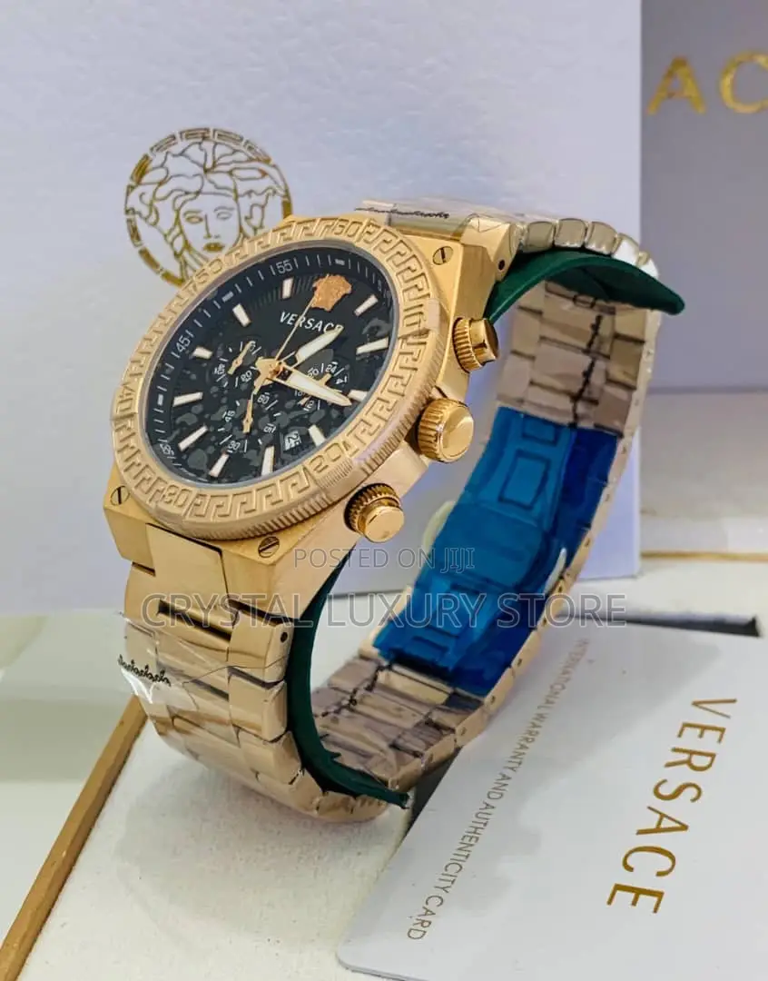 Versace Quality Luxury Men Chain Strap Wristwatch