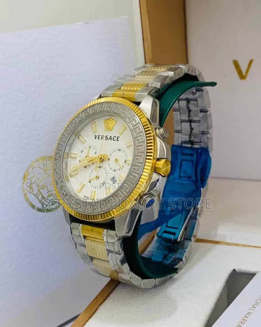 Versace Quality Luxury Men Chain Strap Wristwatch