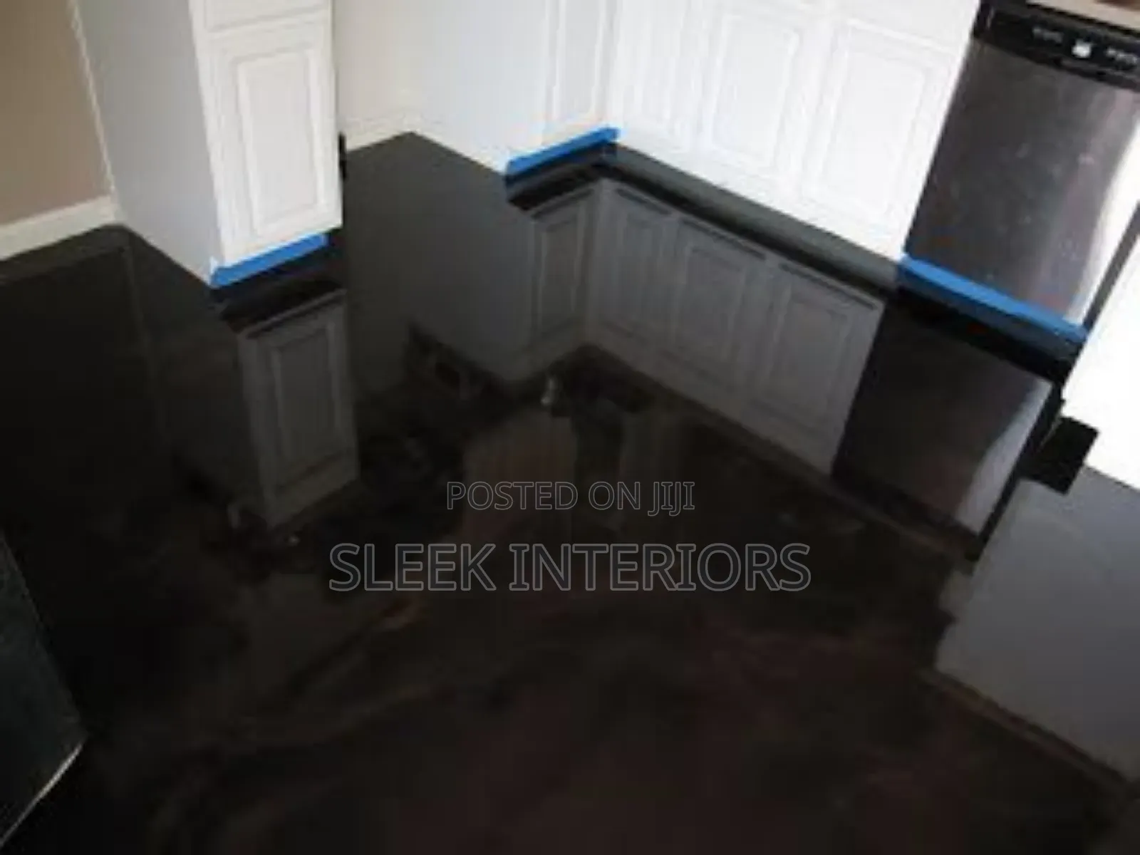 Plain Black Epoxy Floor
