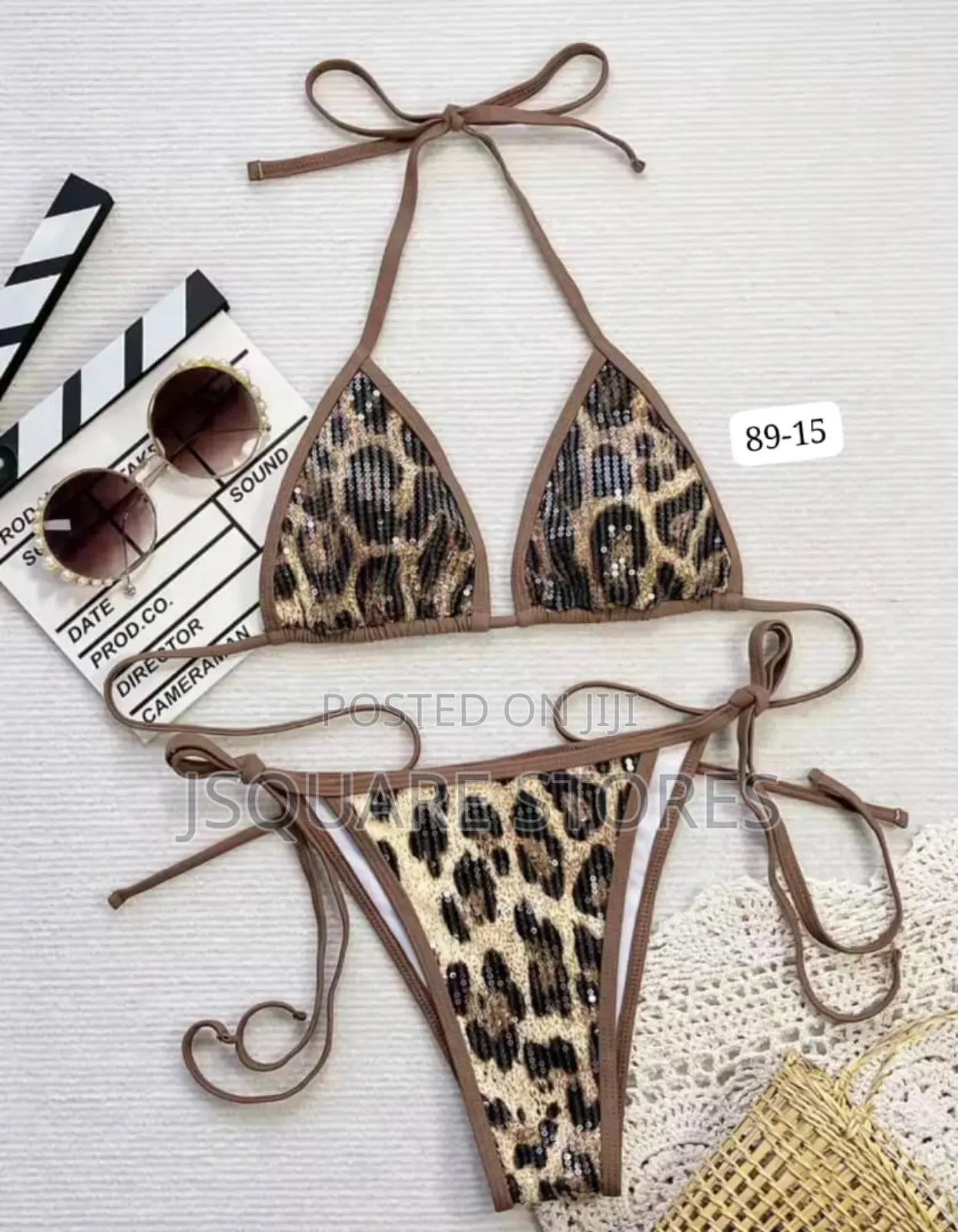 Leopard Print Bikini Set