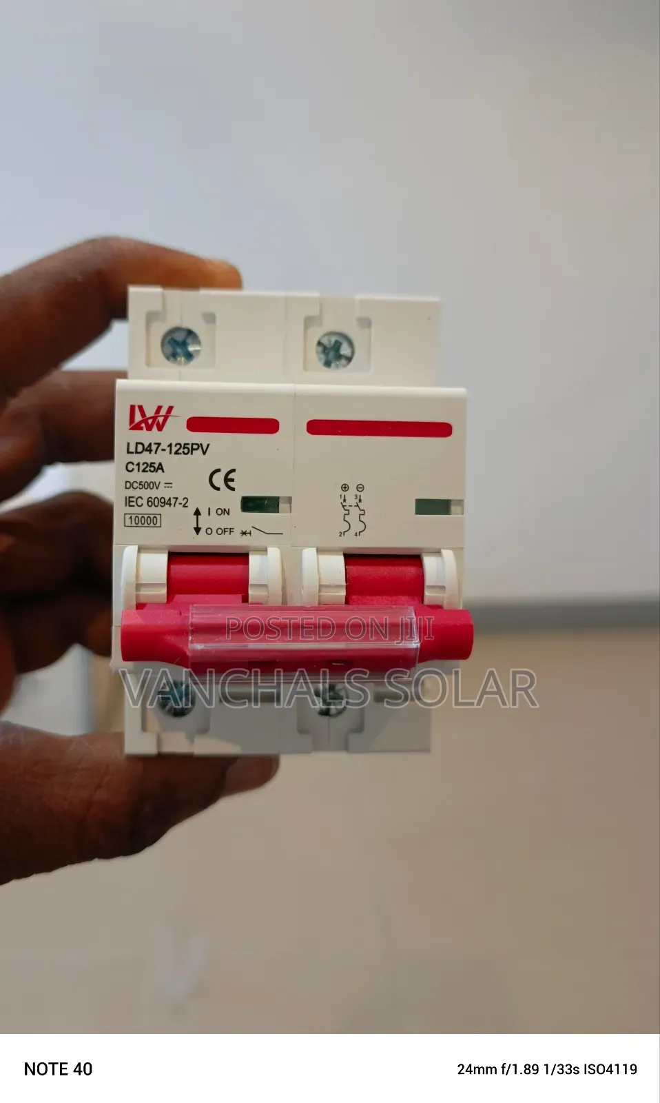 MCB Circuit Breaker 125a Dc 2p