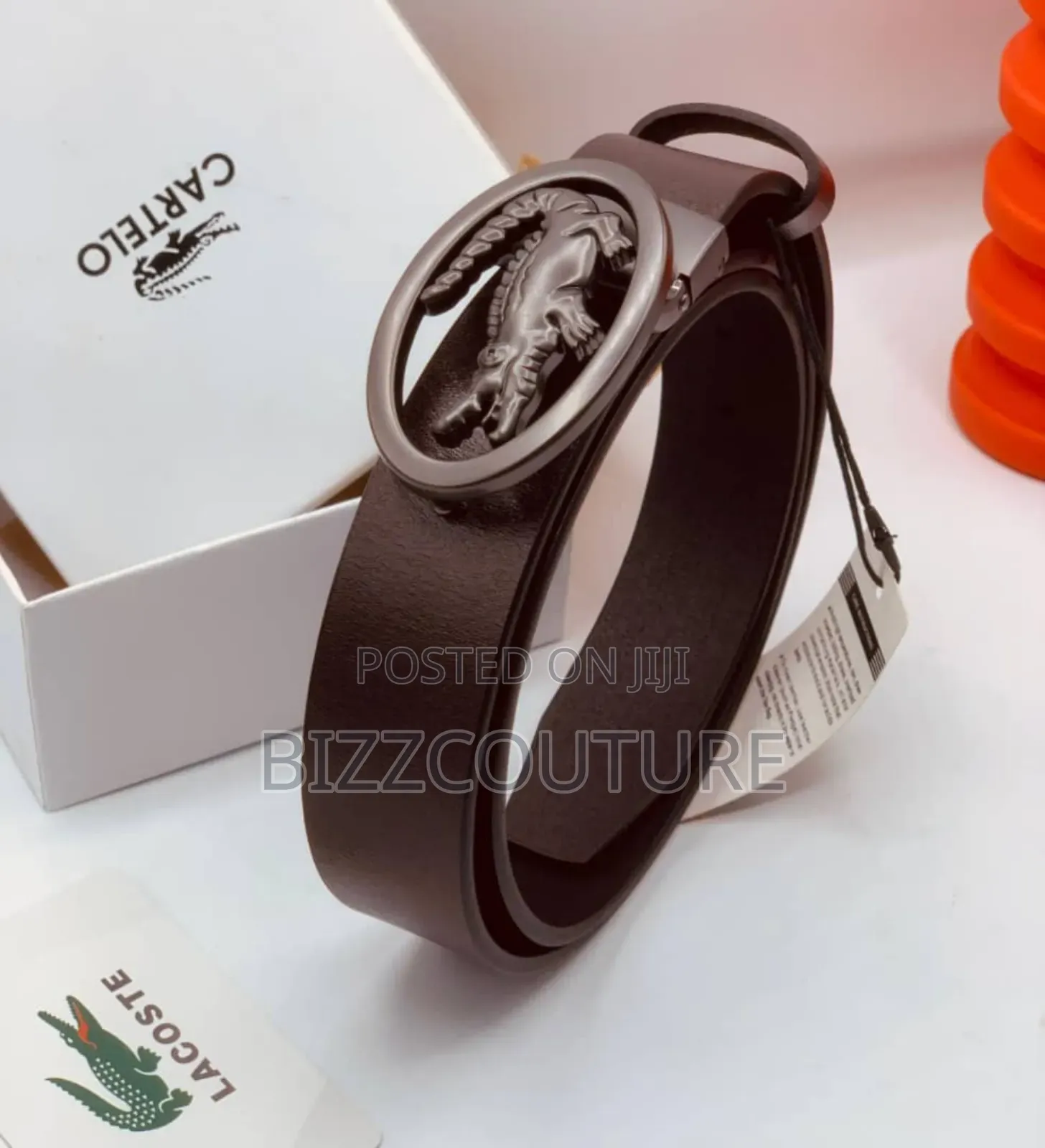 Original Lacoste Leather Belts Available in Store