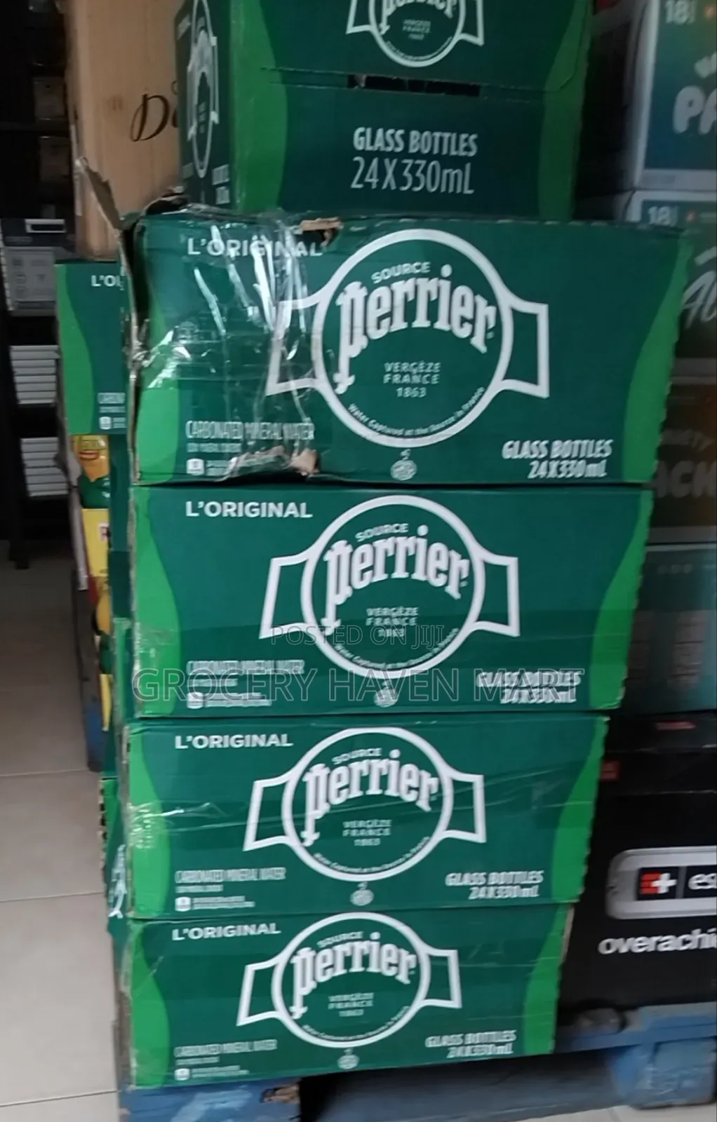 Perrier Carbonated Natural Spring Water-24× 330ml