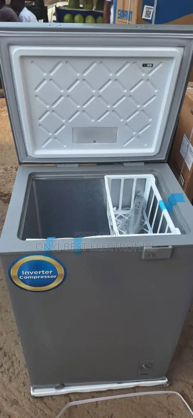 Midea 100l Inverter Chest Freezer Grey Colour