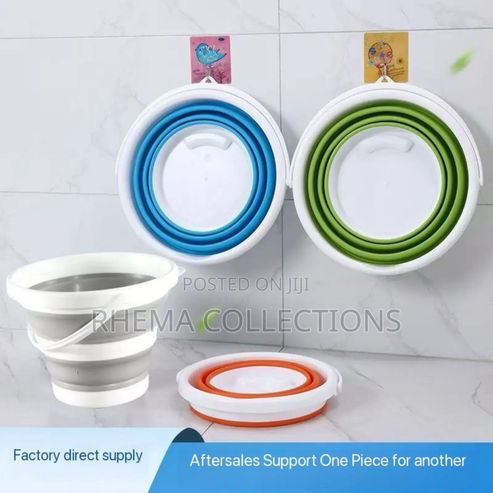 Thickened Silicone Foldable Water Bucket
