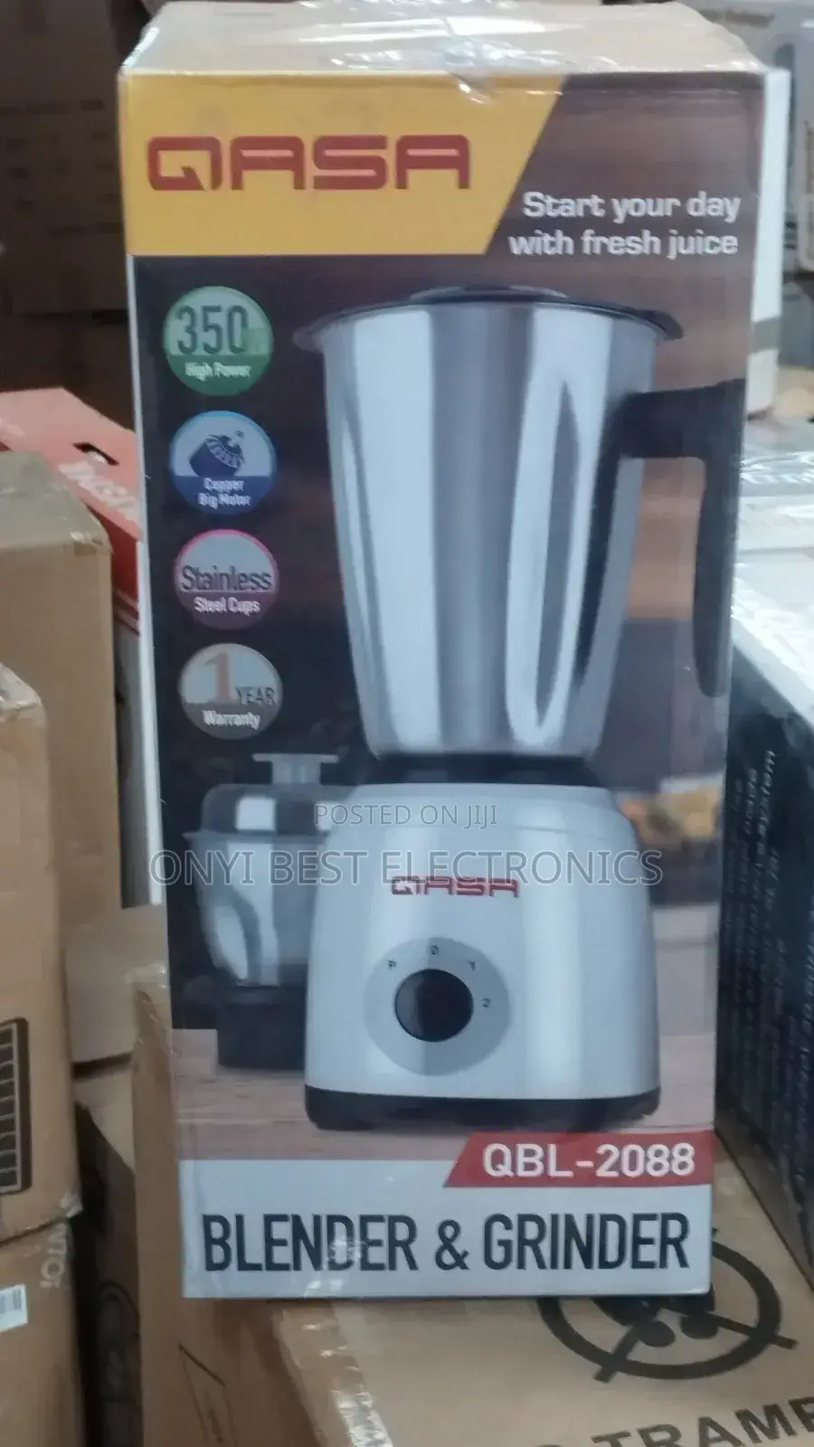 Qasa 2 in 1 Stainless Blender Grinder 350w 2l QBL-2088