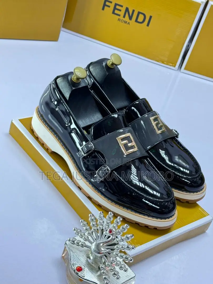 New Design Glossy Leather Men's Footwear
