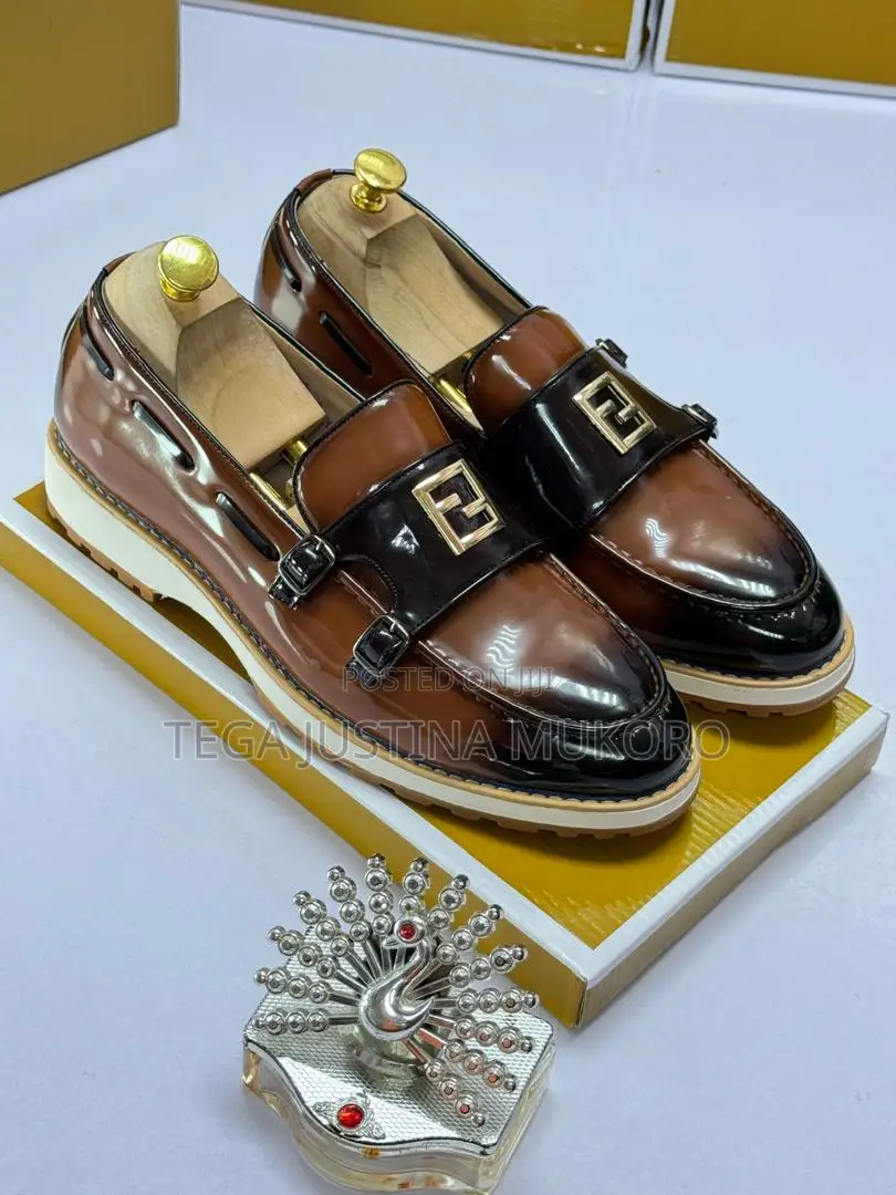 New Design Glossy Leather Men's Footwear