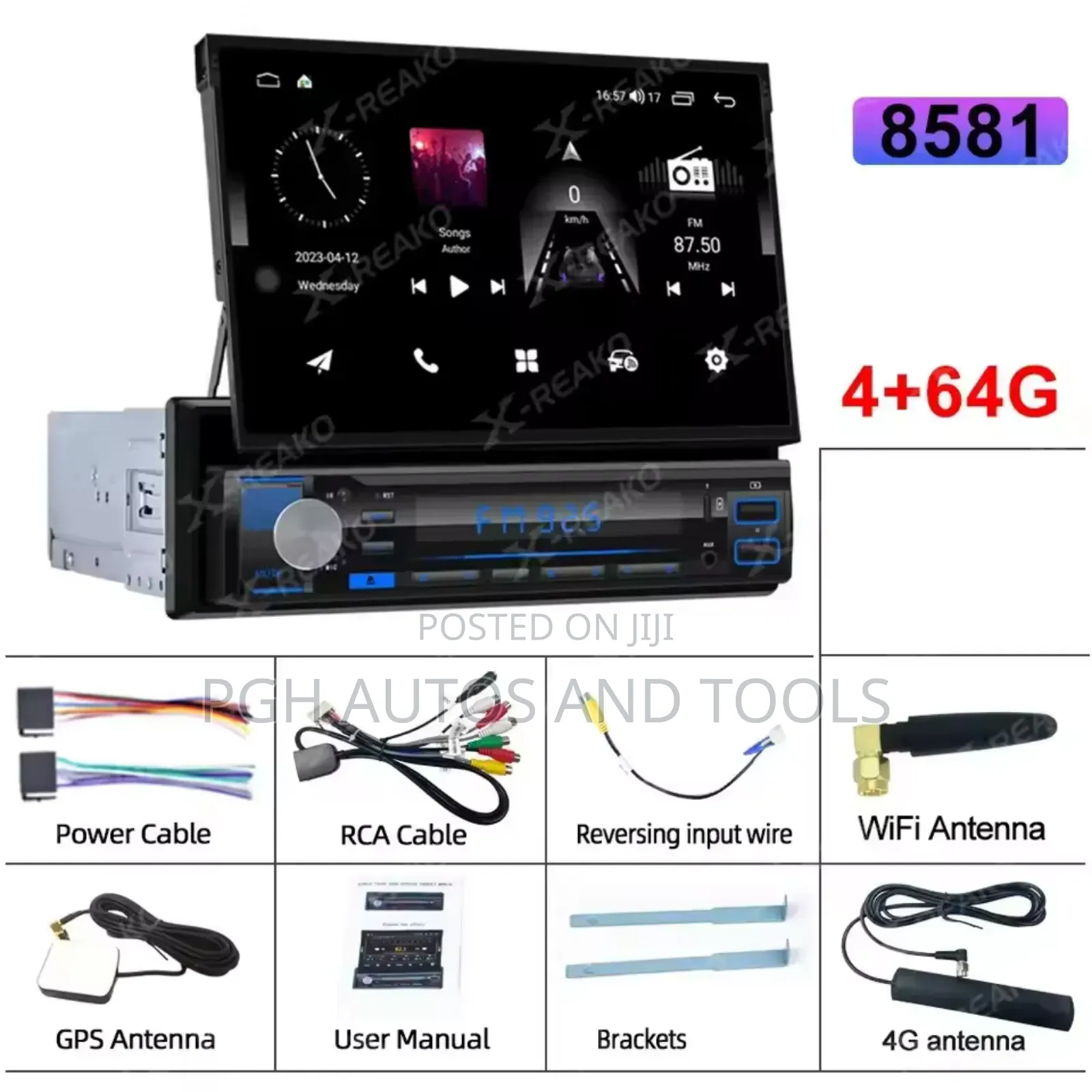 7" Retractable Screen Mp5 Player Car Radio Android