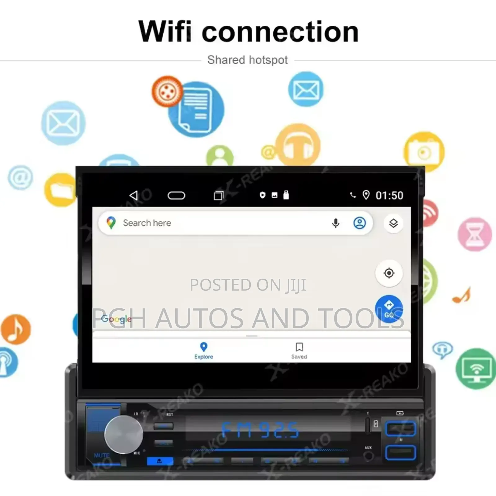 7" Retractable Screen Mp5 Player Car Radio Android