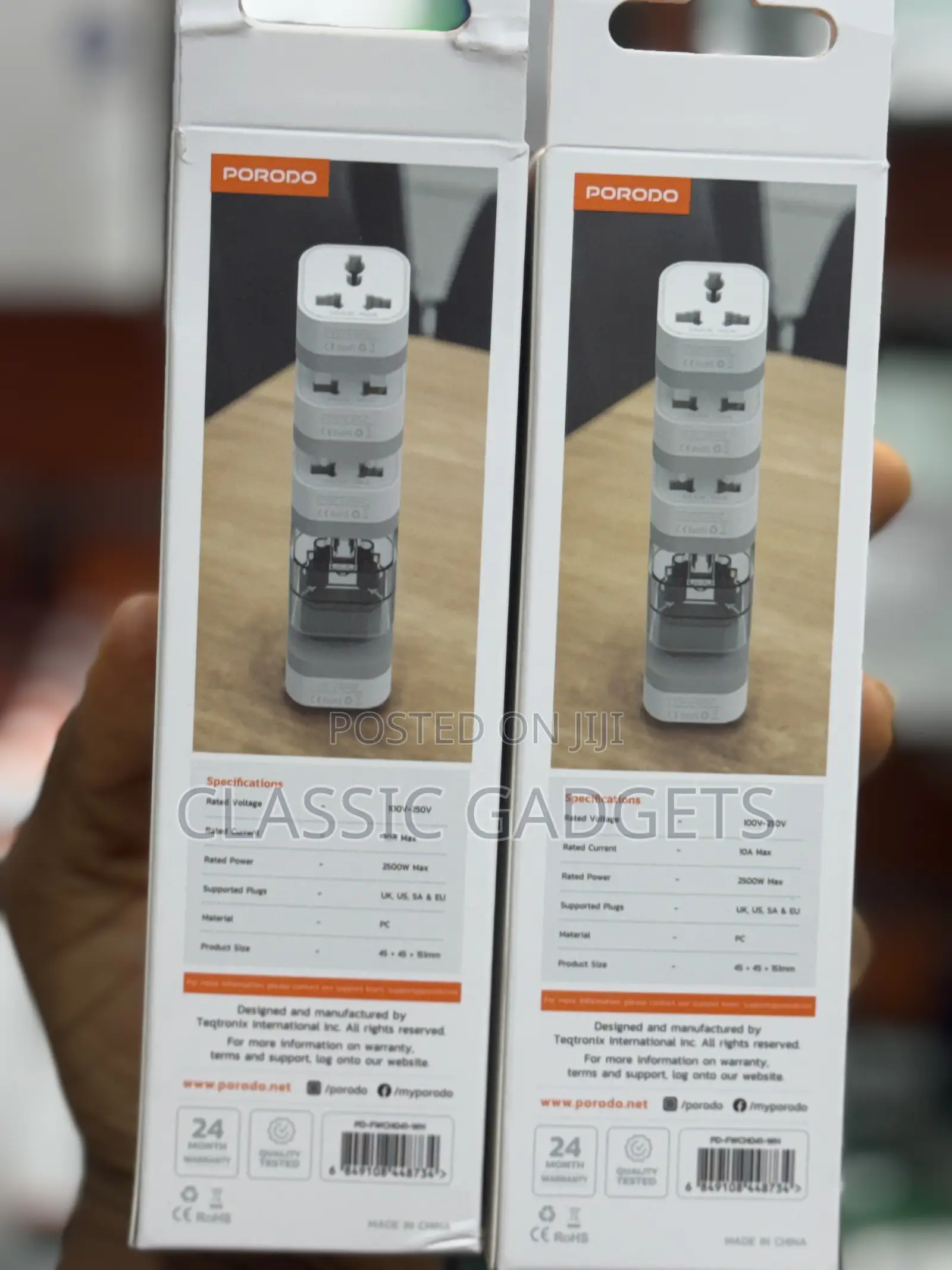 Porodo Fwc041 150+ Countries Universal Ac Adapters -