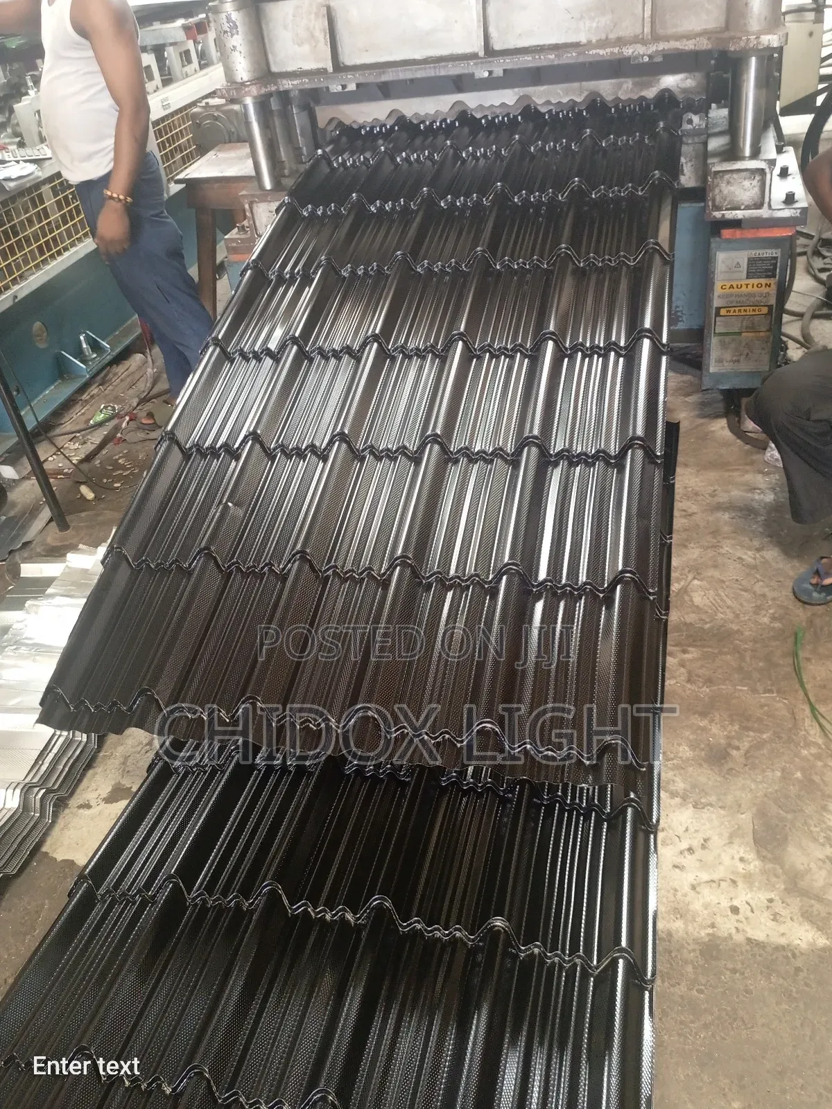 Step Tiles Design Aluminum Roofing Sheet Oven Baked Black
