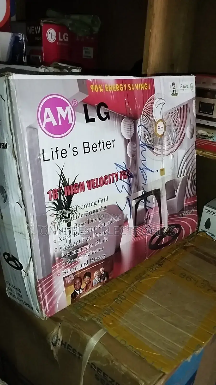 Lg 18 Inches Iron Blade Standing Fan