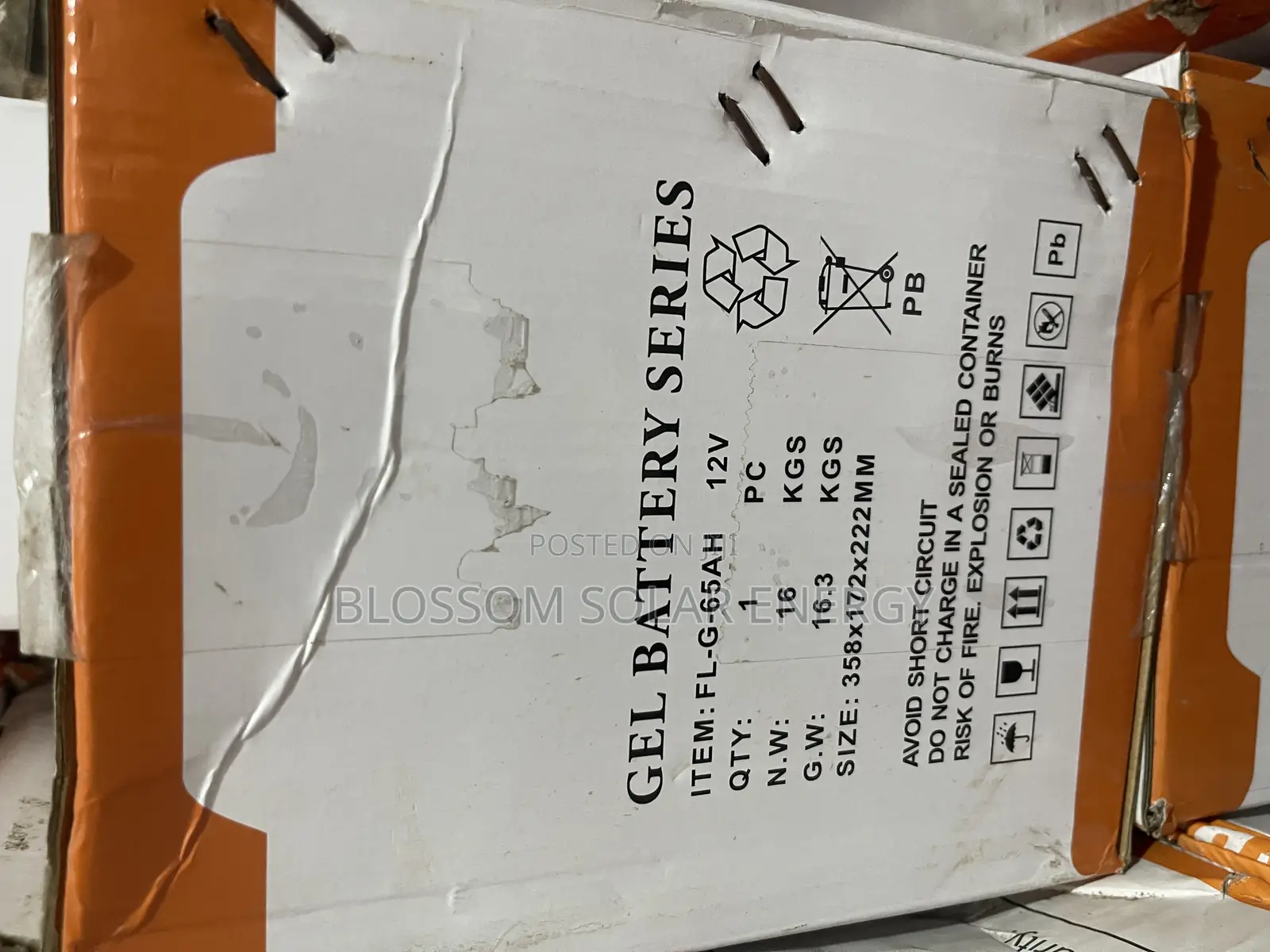 Very Strong 65ah Gel Battery