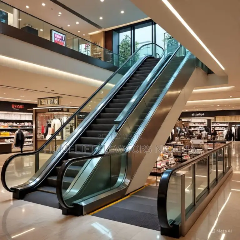 Escalators Inside Shopping Malls