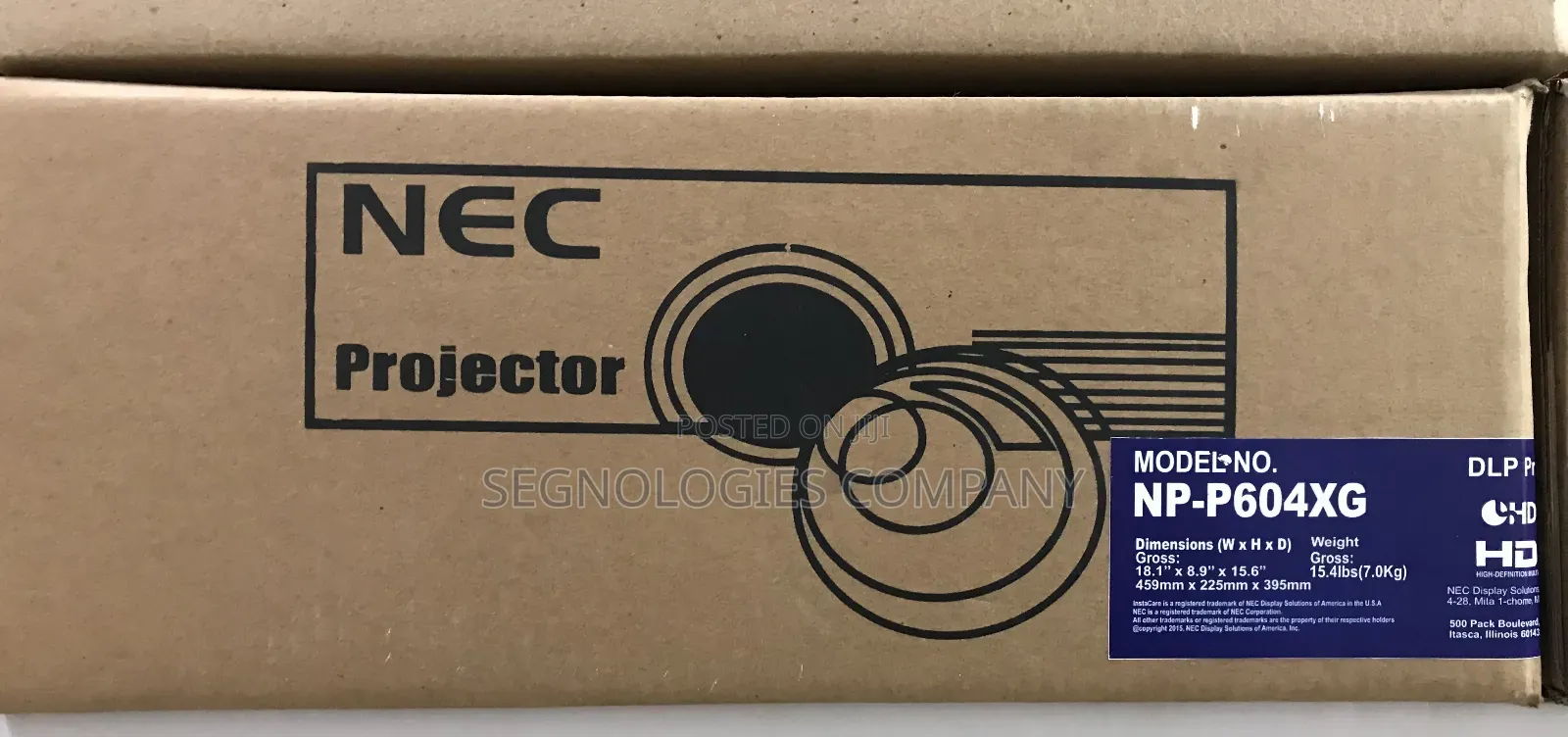 Nec Np-p603xg 6000 Lumens Professional 3lcd Projector