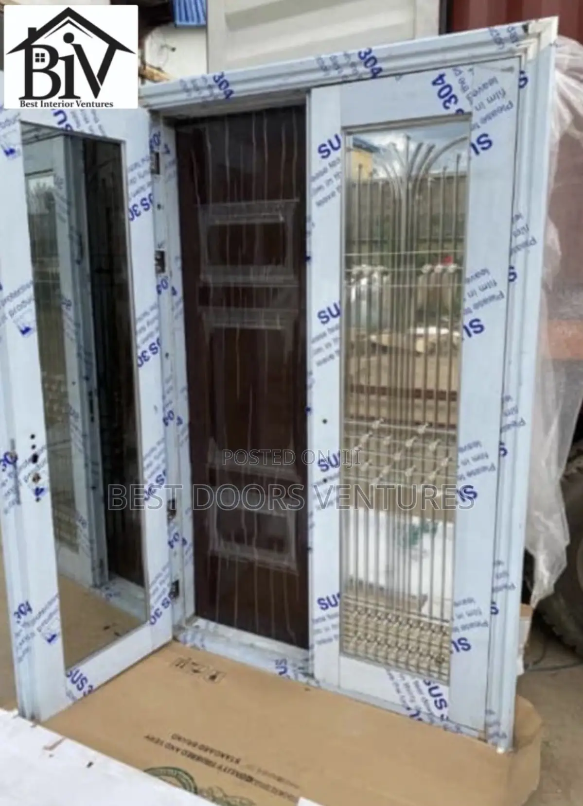 5ft by 8ft Front Glass Door Series 002