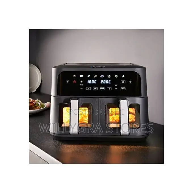 Blaupunkt Express Dual Air Fryer With Viewing Window-1700w