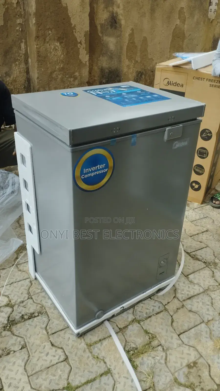 Midea 100l Inverter Chest Freezer Grey Colour