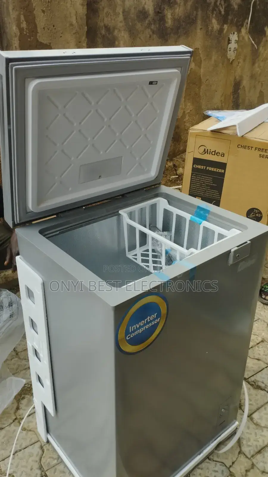 Midea 100l Inverter Chest Freezer Grey Colour