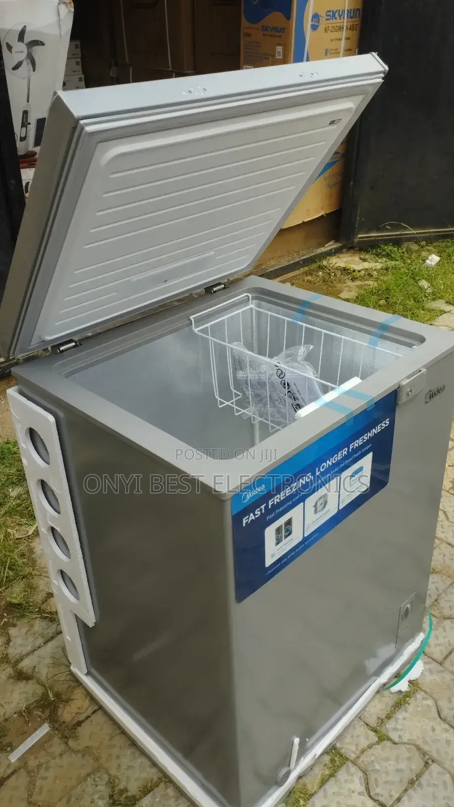 Midea Chest Freezer 150 Liters Grey Color