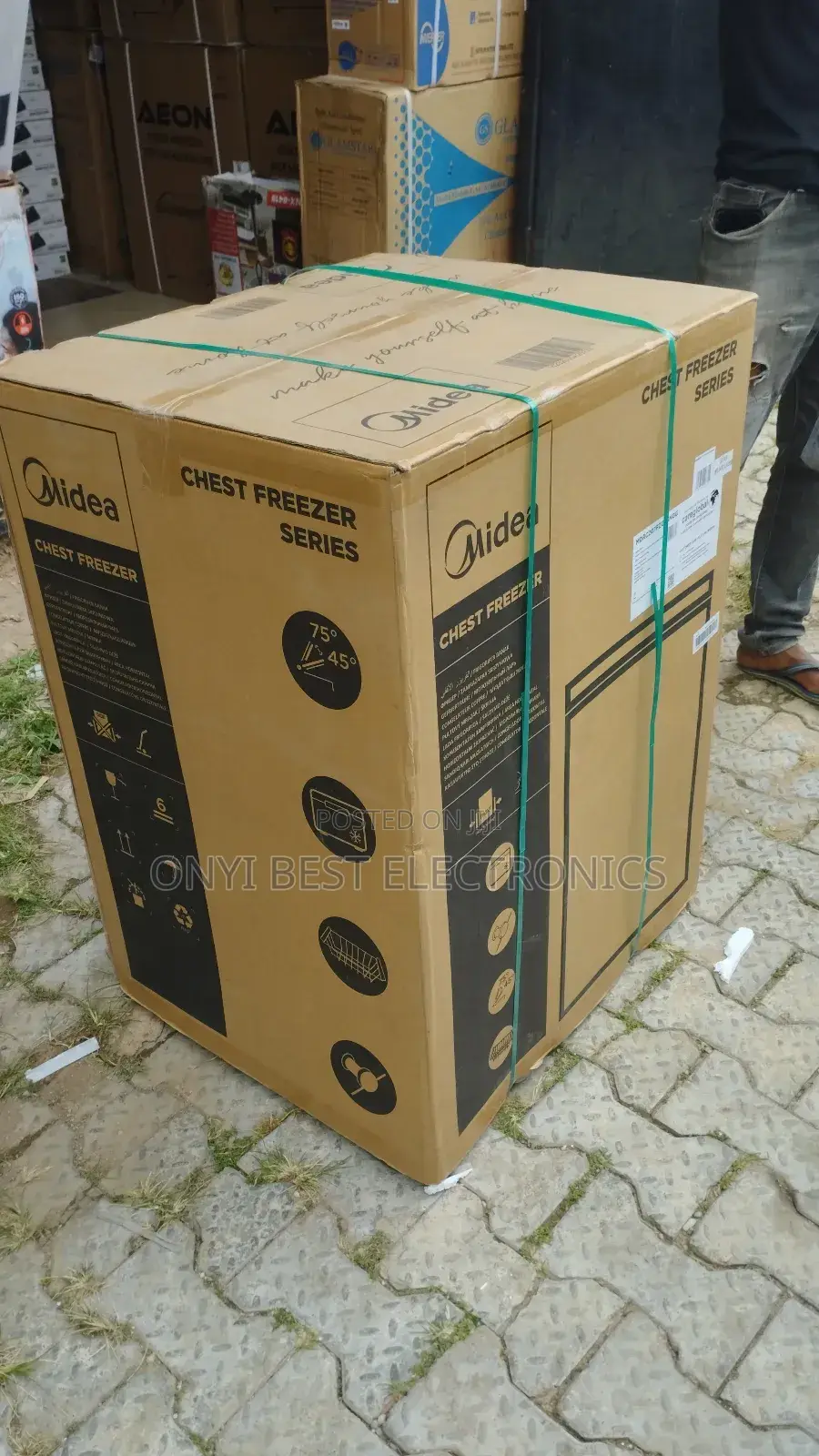Midea Chest Freezer 150 Liters Grey Color