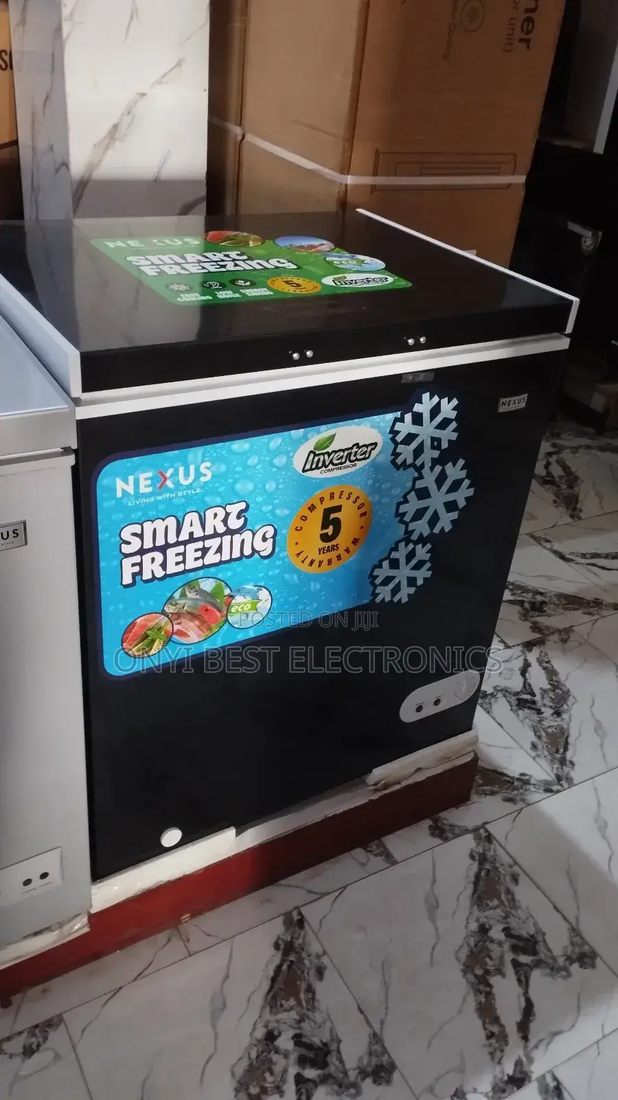 Nexus Inverter Chest Freezer 160 LTRS Fast Freezing (Black)