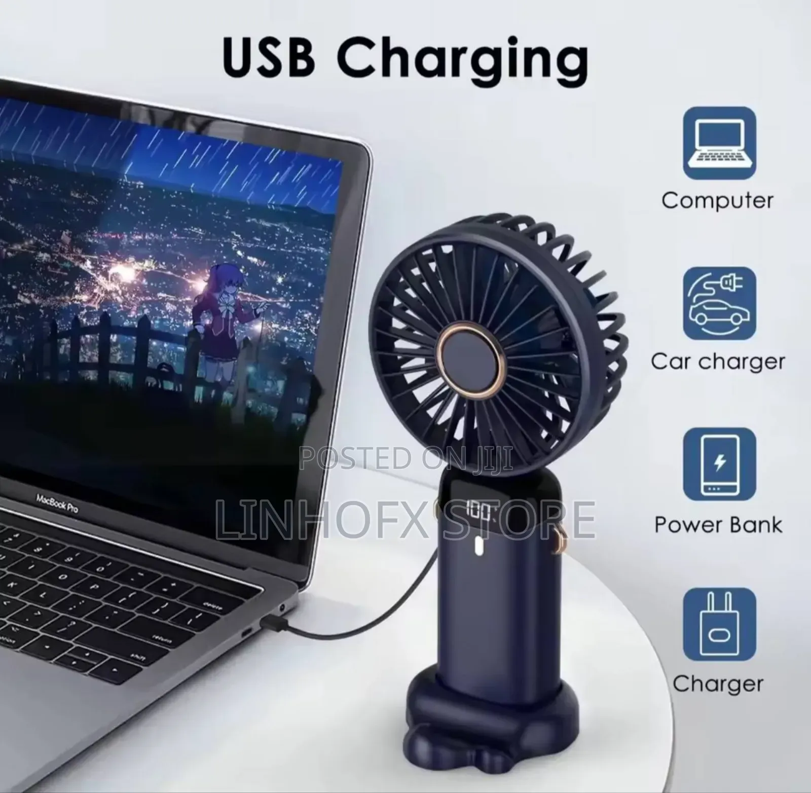Portable Led Display Fan