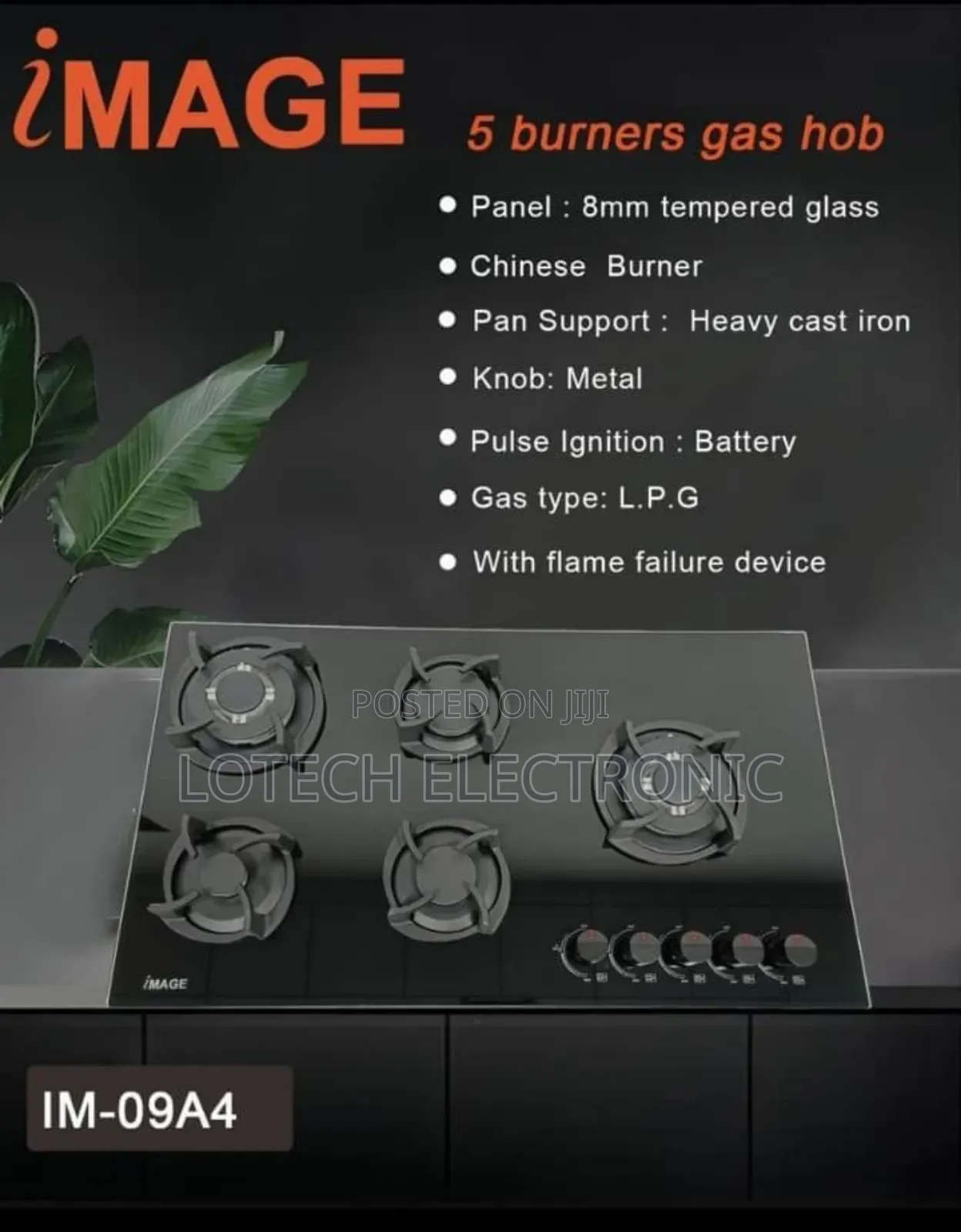 5 Burner Gas Cooker – Model Im-09a4
