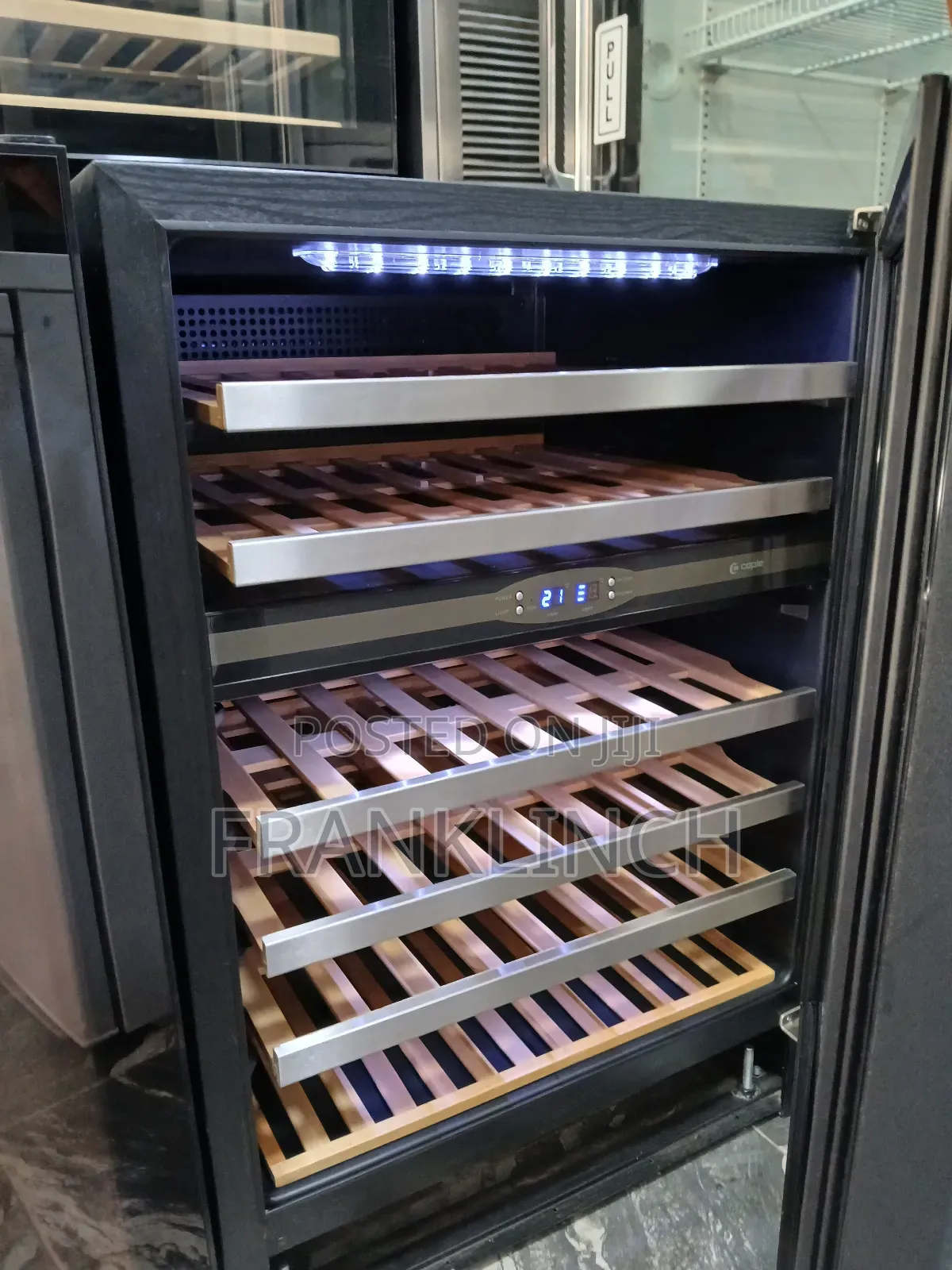 Caple 60cm Wooden Shelves Under Counter Wine Chiller