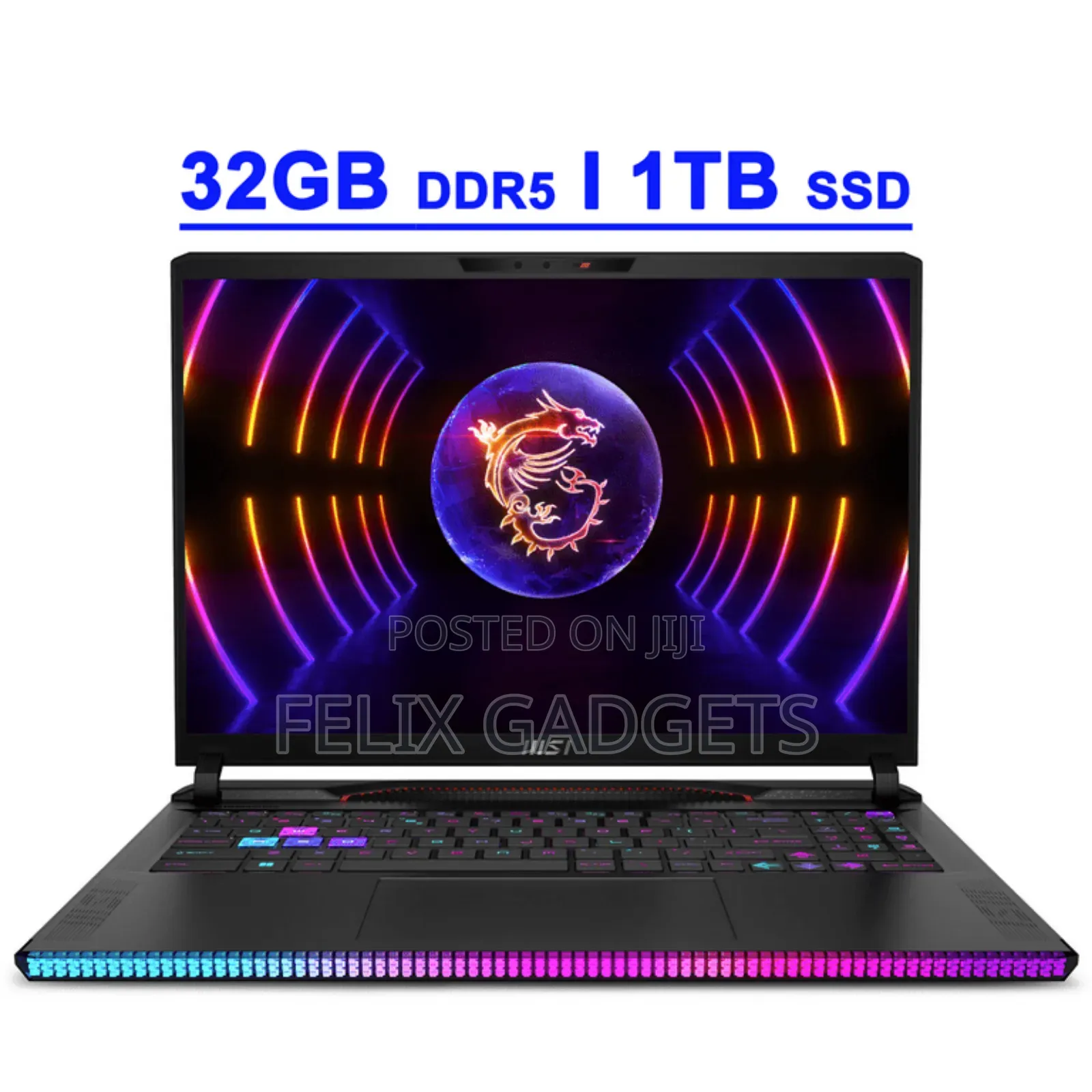 New Laptop MSI Raider GE68HX 13vi-202us 32GB Intel Core I3 SSD 1T