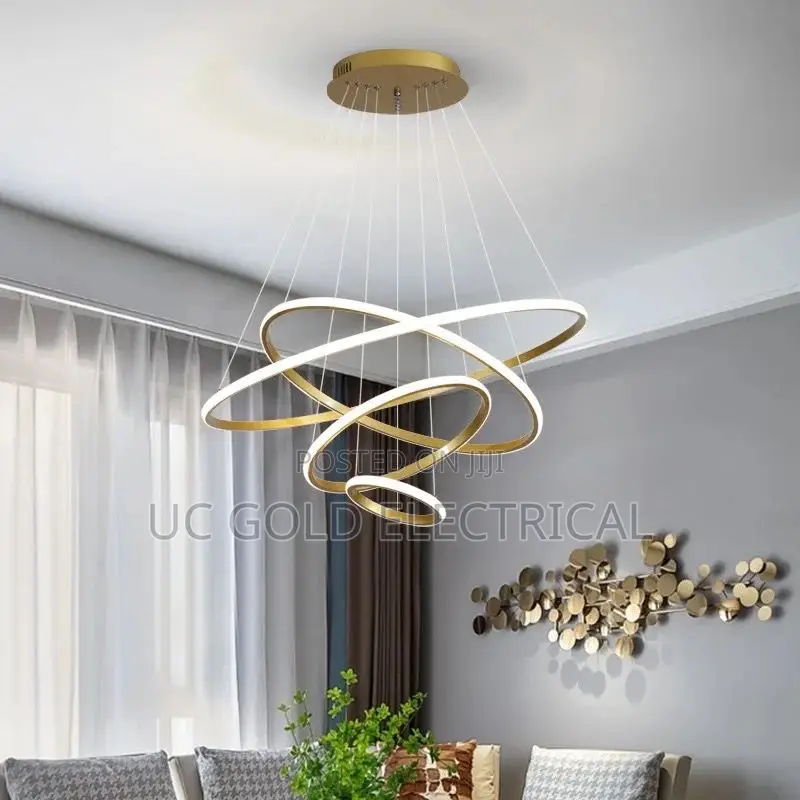 Modern Pendant Lamp Led Rings Ceiling Hanging Chandelier