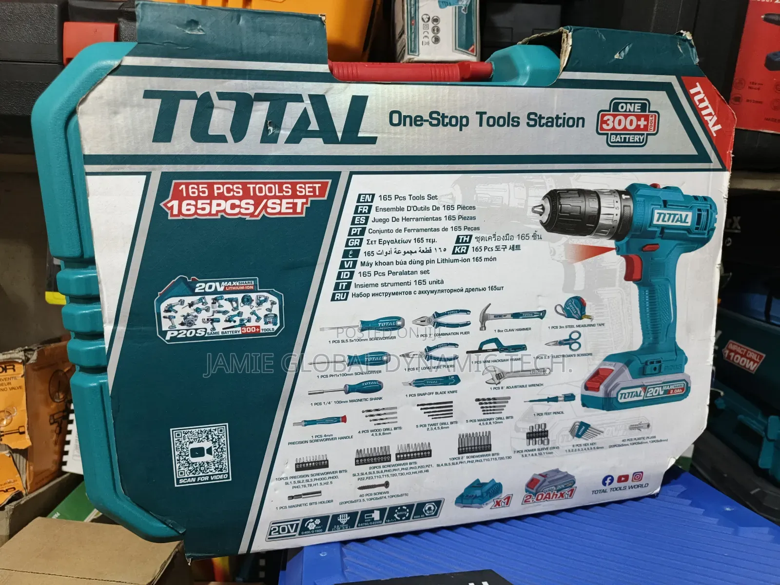 165pcs Total Toolsbox With Rechargeable Drilling Machine