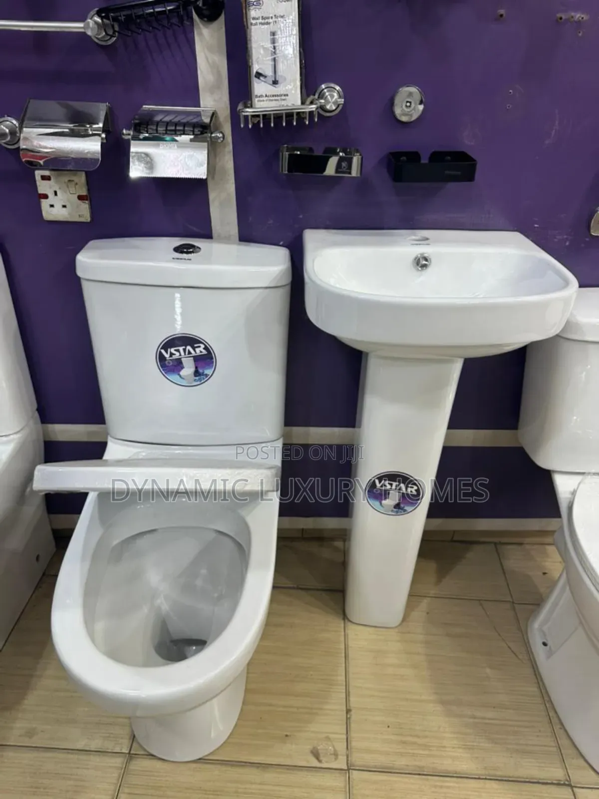 Vstar Set Wc With Pedestal and Wash Hand Basin
