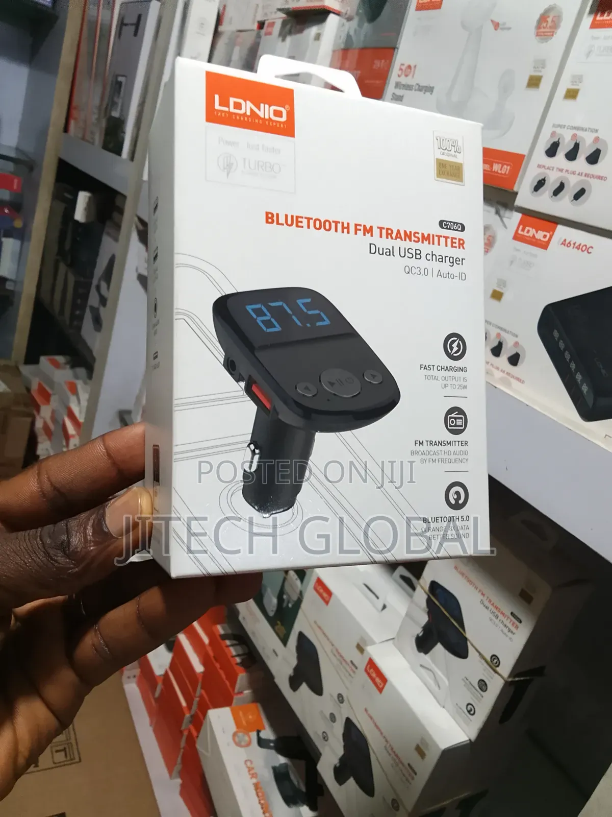 25w Fast Charging Car Charger With Fm Transmitter C706q