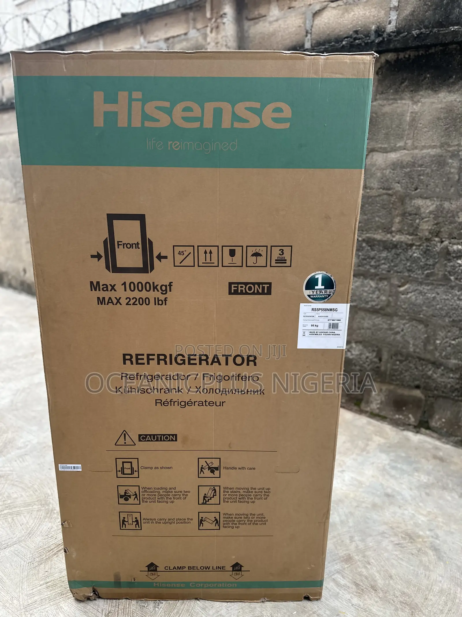 Hisense Chillfusion 529l Side by Side Refrigerator 5p558nmsg