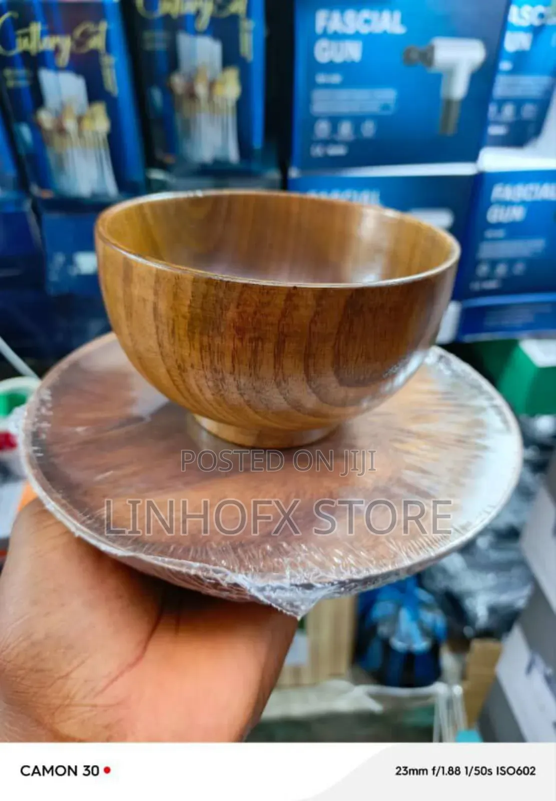 Wooden Bowl and Flat Plate