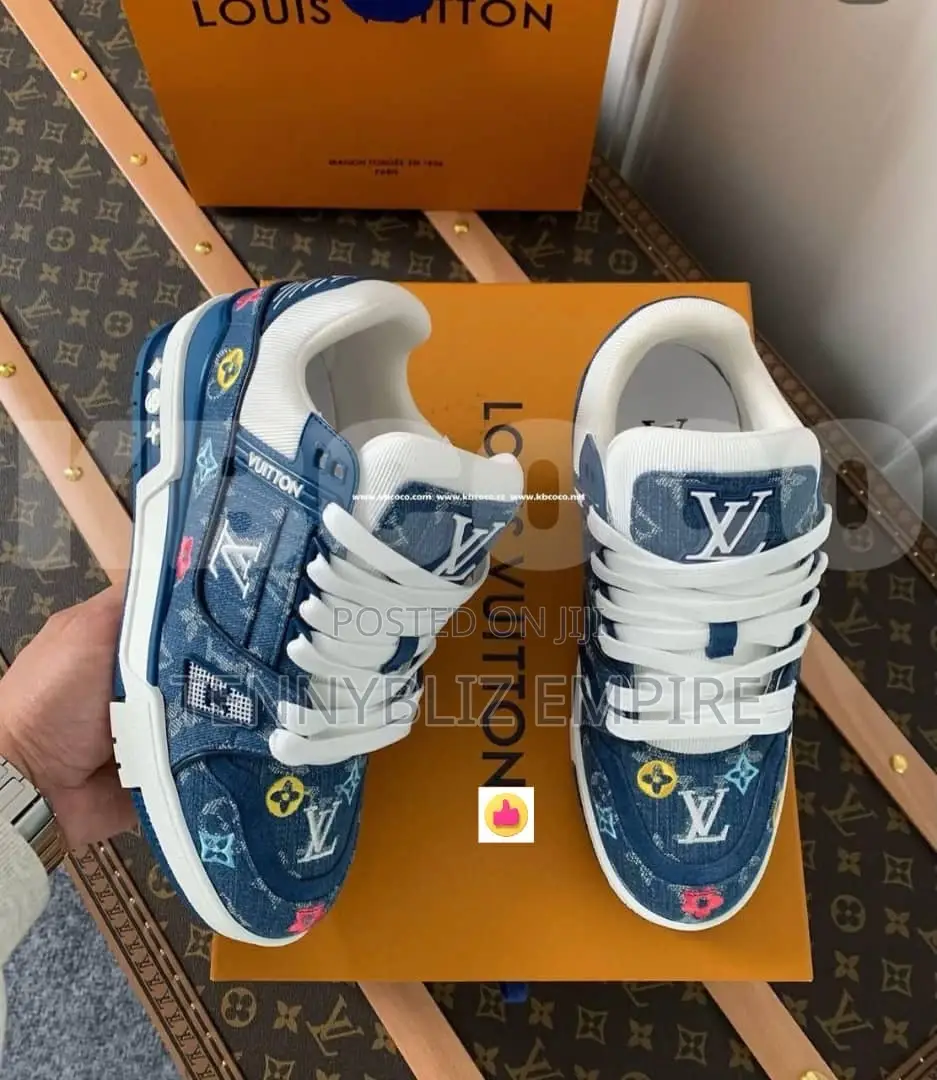 Original Louis Vuitton Luxury Jean Color Sneakers