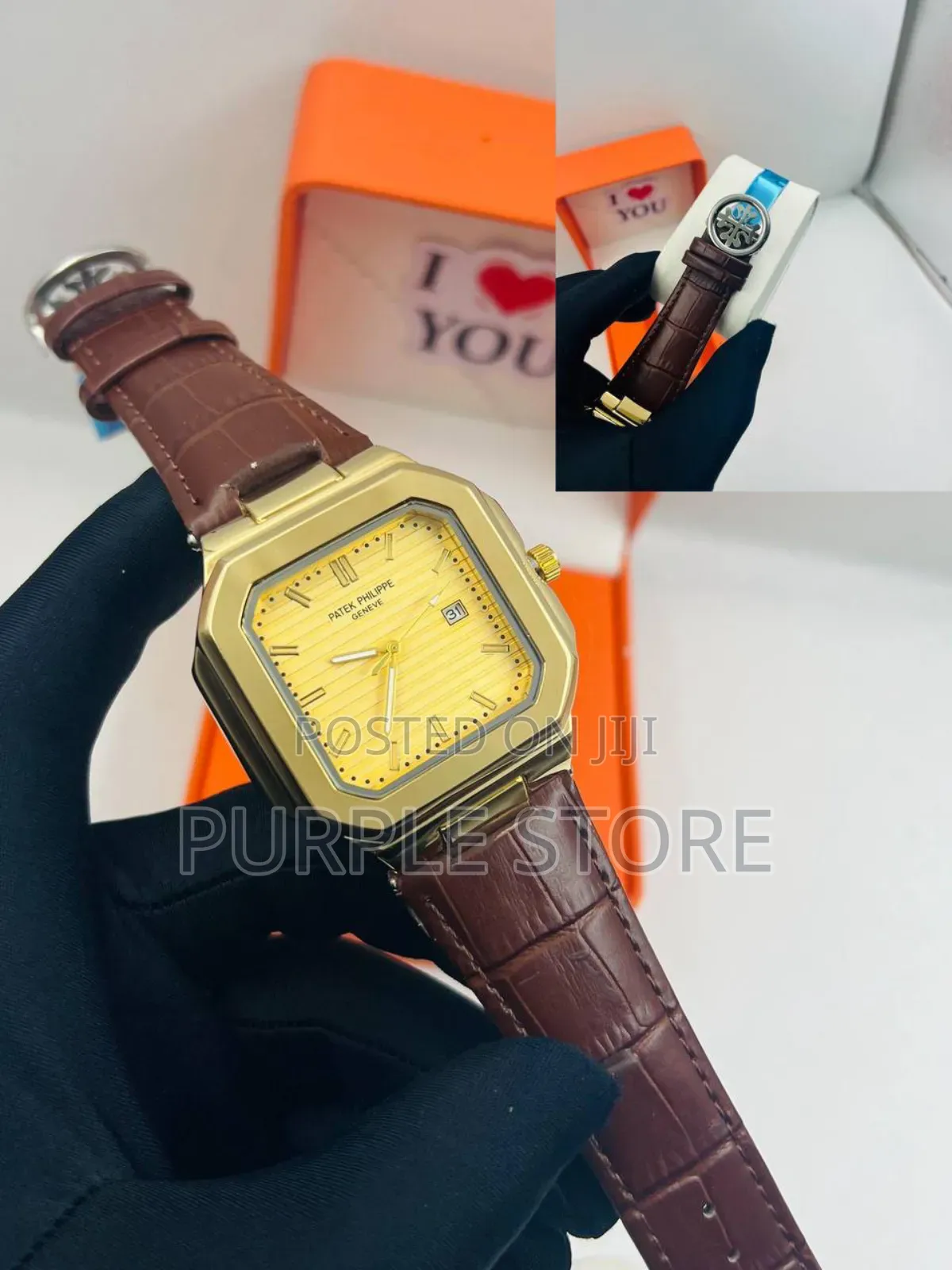 Patek Philippe Leather Wristwatch Double Lock