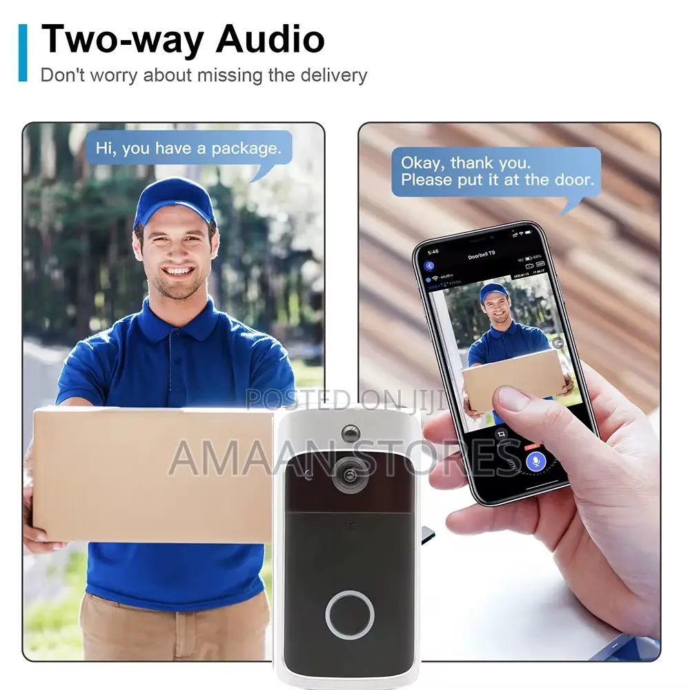 Smart Wifi Video Doorbell Camera With Chime