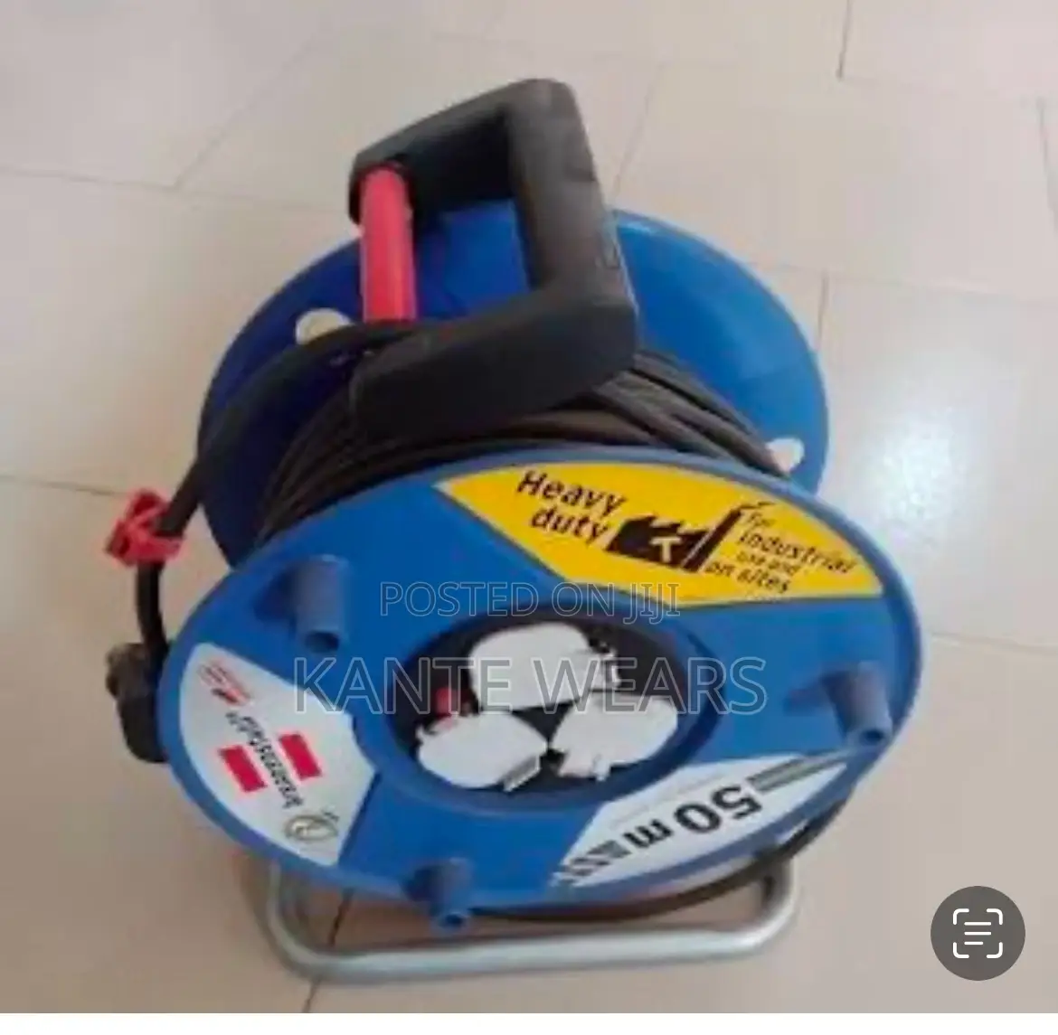 Extension Cable Reel Power Distribution - Plastic Body - 50m