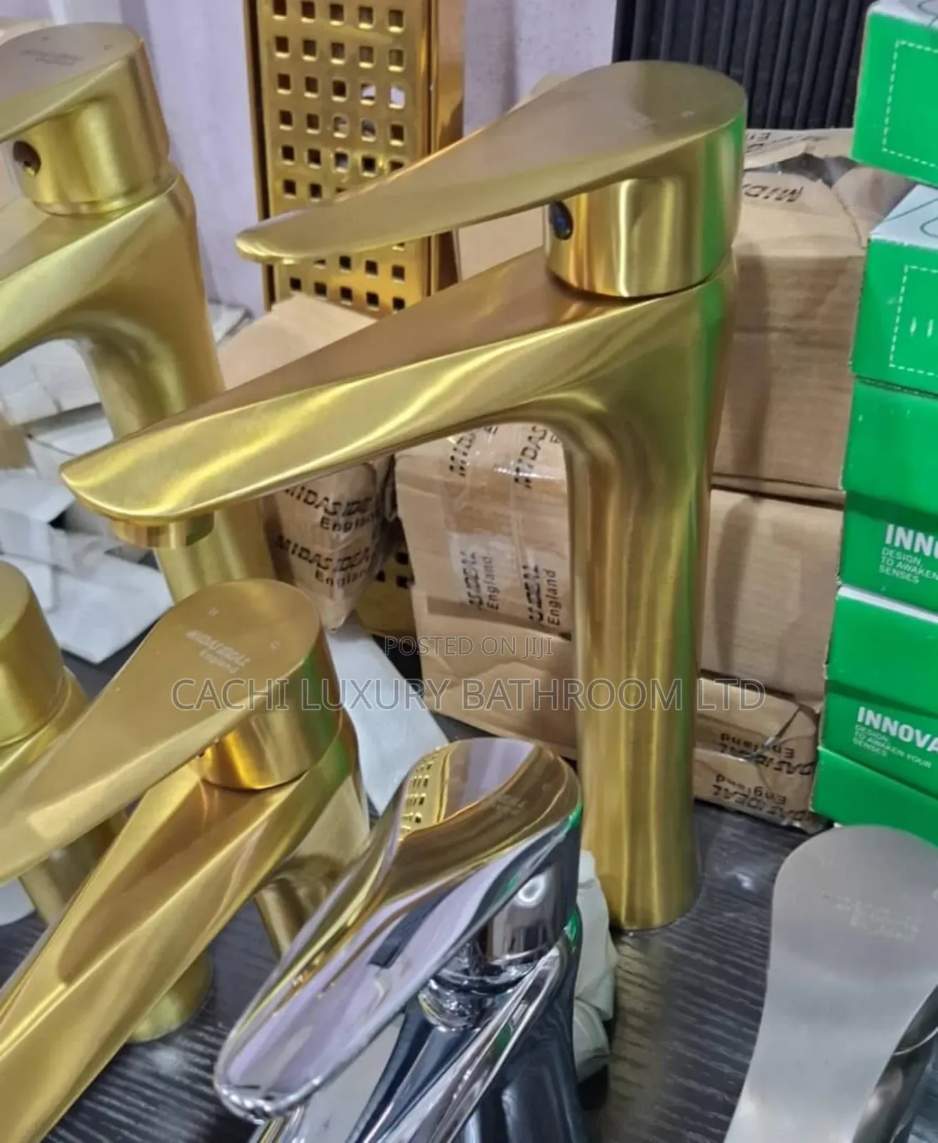 Heavy Gauge Gold Basin Mixer